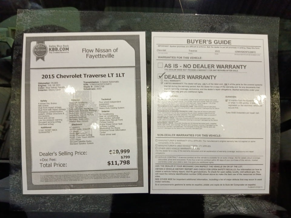 2015 Chevrolet Traverse 1LT