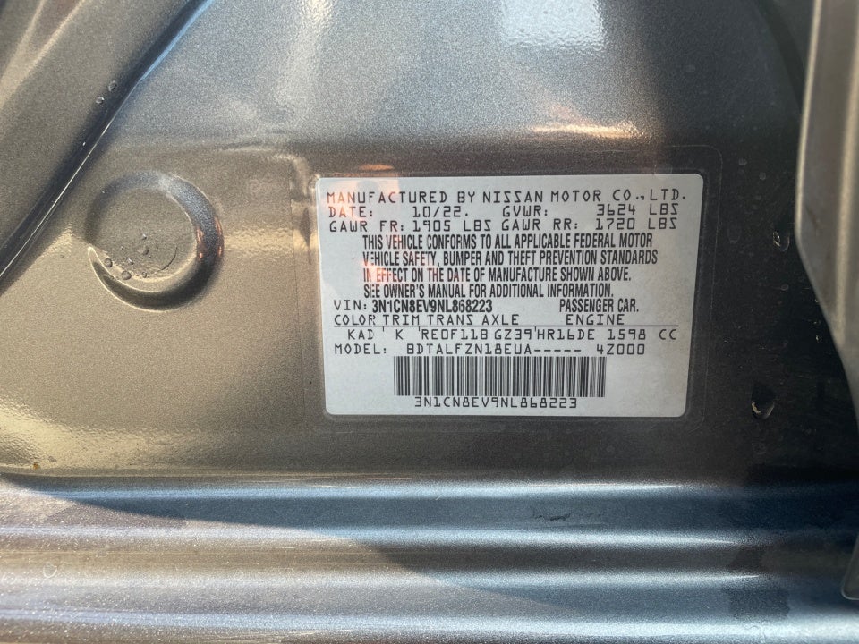 2022 Nissan Versa 1.6 SV Xtronic CVT