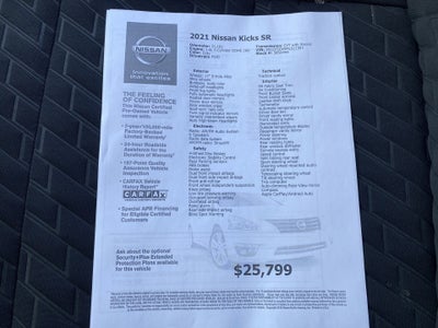 2021 Nissan Kicks SR Xtronic CVT