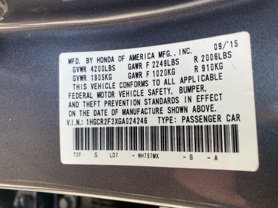 2016 Honda Accord LX