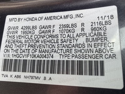 2019 Honda Accord LX