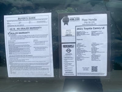 2021 Toyota Camry LE