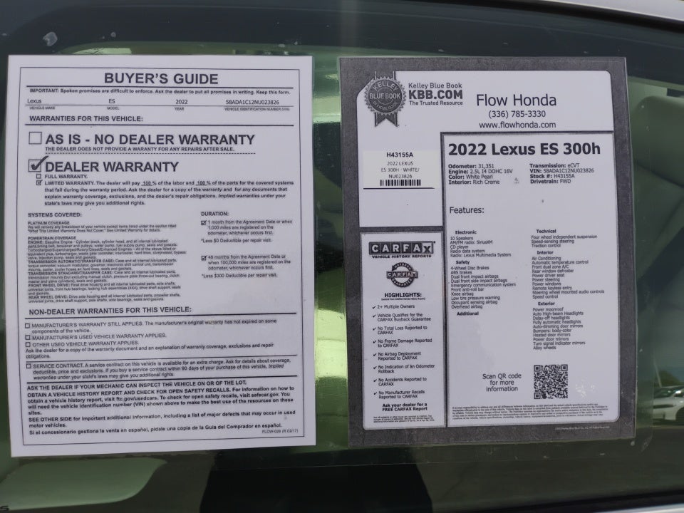 2022 Lexus ES 300h ES 300h