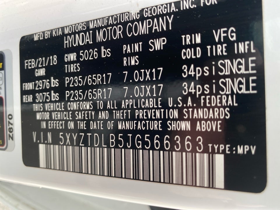 2018 Hyundai Santa Fe Sport 2.4L