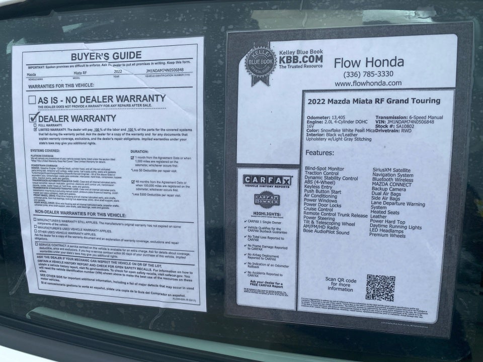 2022 Mazda Mazda MX-5 Miata RF Grand Touring