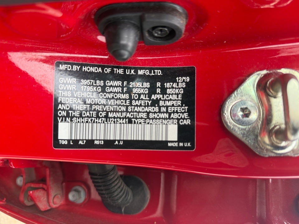 2020 Honda Civic Hatchback Sport