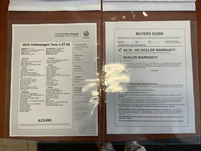 2022 Volkswagen Taos 1.5T SE