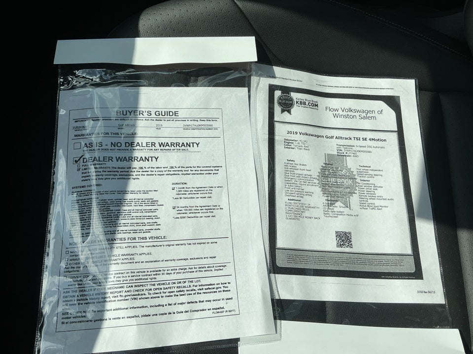 2019 Volkswagen Golf Alltrack TSI SEL
