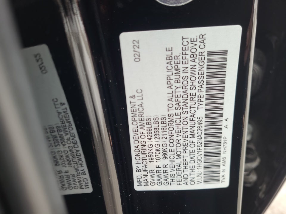 2022 Honda Accord EX-L