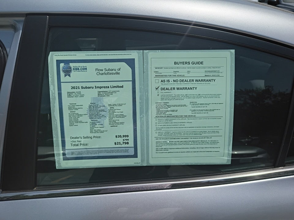 2021 Subaru Impreza Limited Sedan