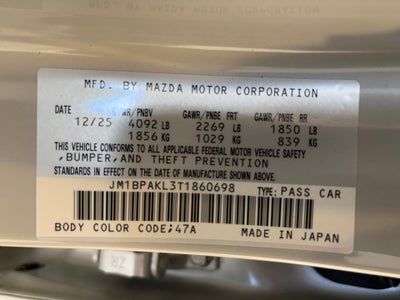 2026 Mazda Mazda3 Hatchback 2.5 S Select Sport