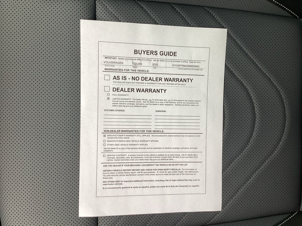 2025 Volkswagen Tiguan 2.0T SE R-Line Black