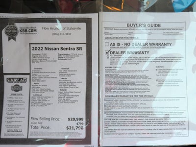 2022 Nissan Sentra SR Xtronic CVT