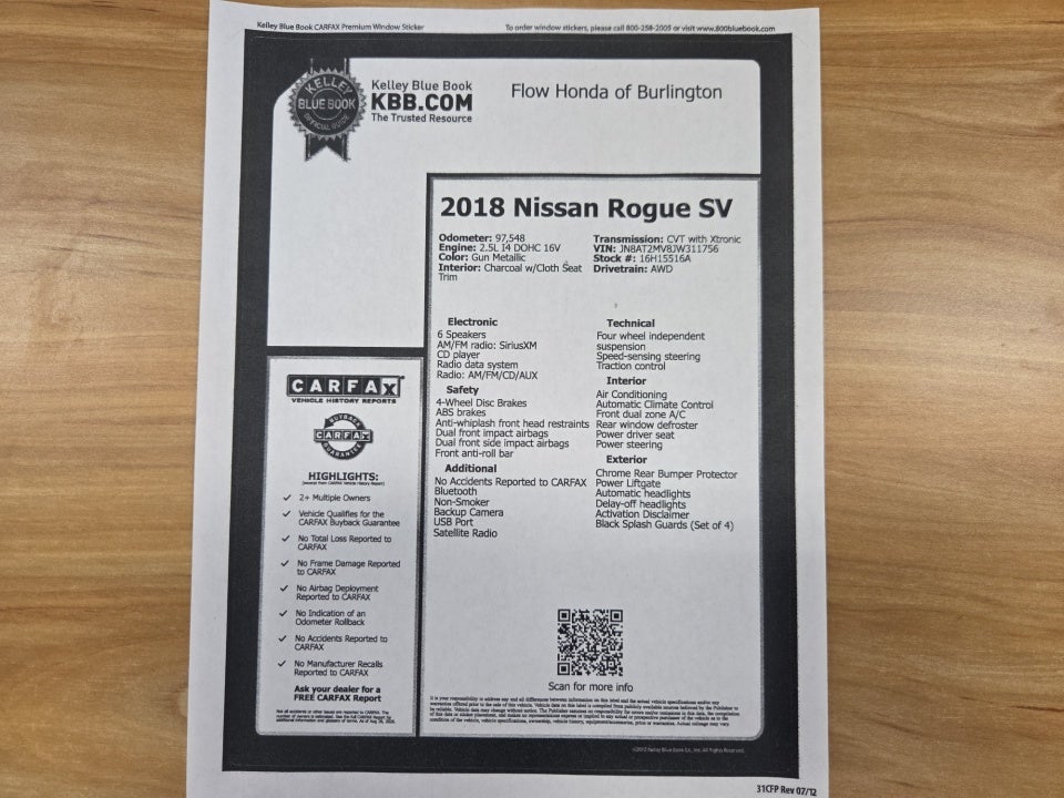2018 Nissan Rogue SV