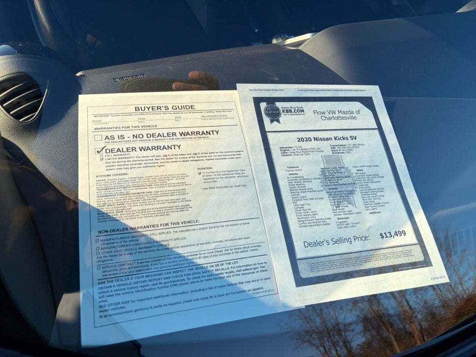 2020 Nissan Kicks SV Xtronic CVT