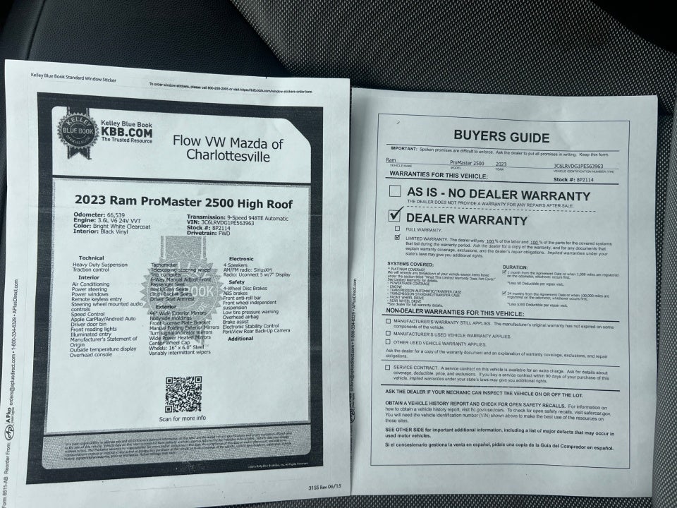 2023 RAM ProMaster 2500 High Roof