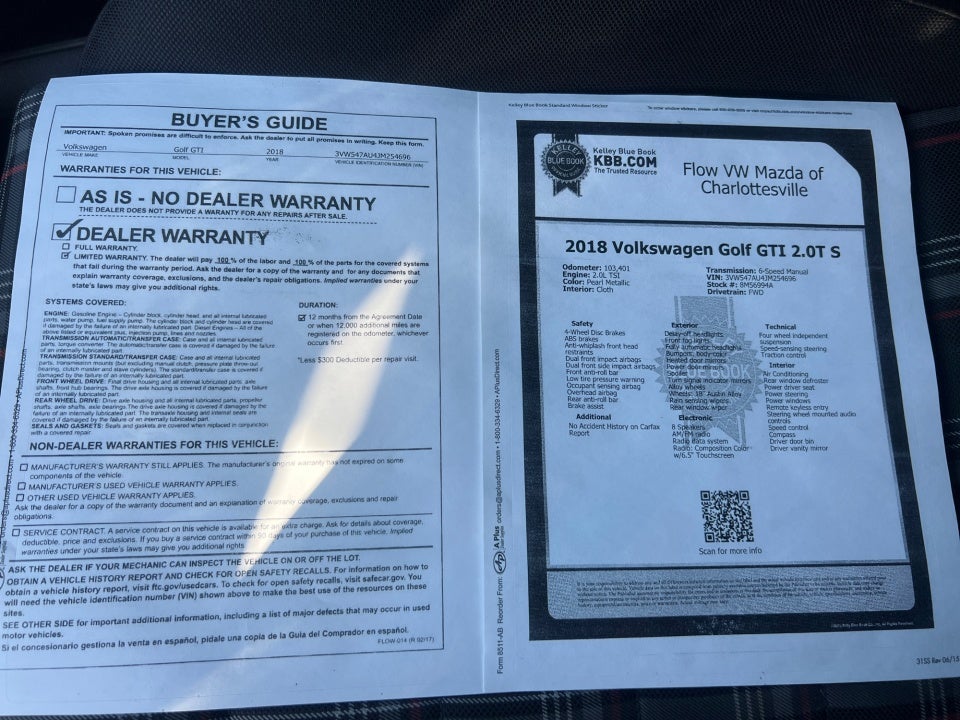 2018 Volkswagen Golf GTI S