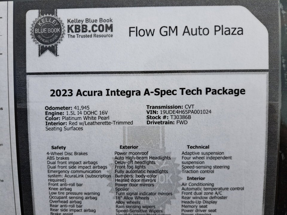 2023 Acura Integra w/A-Spec Technology Package