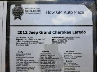 2012 Jeep Grand Cherokee Laredo