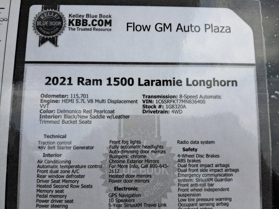 2021 RAM 1500 Longhorn