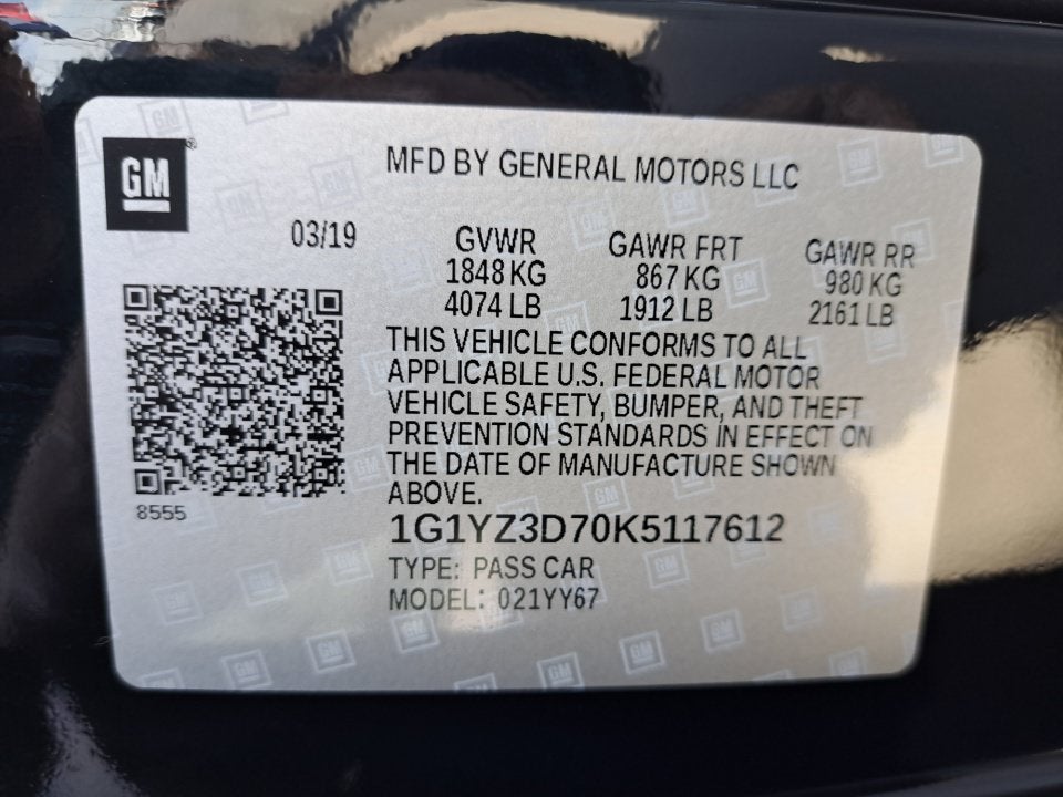 2019 Chevrolet Corvette Grand Sport Grand Sport 3LT