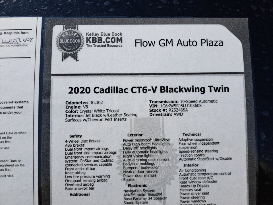2020 Cadillac CT6-V 42TTVSPORT