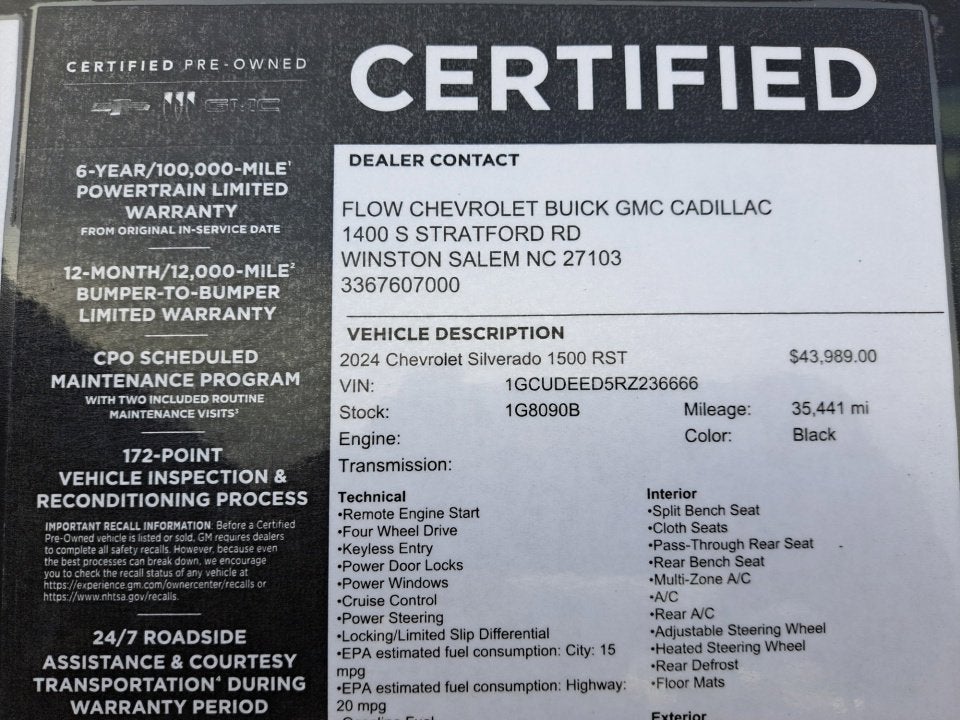 2024 Chevrolet Silverado 1500 RST