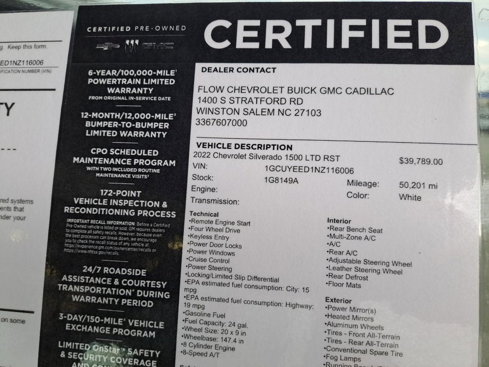 2022 Chevrolet Silverado 1500 LTD RST