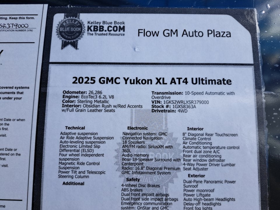2025 GMC Yukon XL AT4 Ultimate