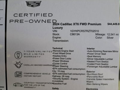 2024 Cadillac XT6 Premium Luxury