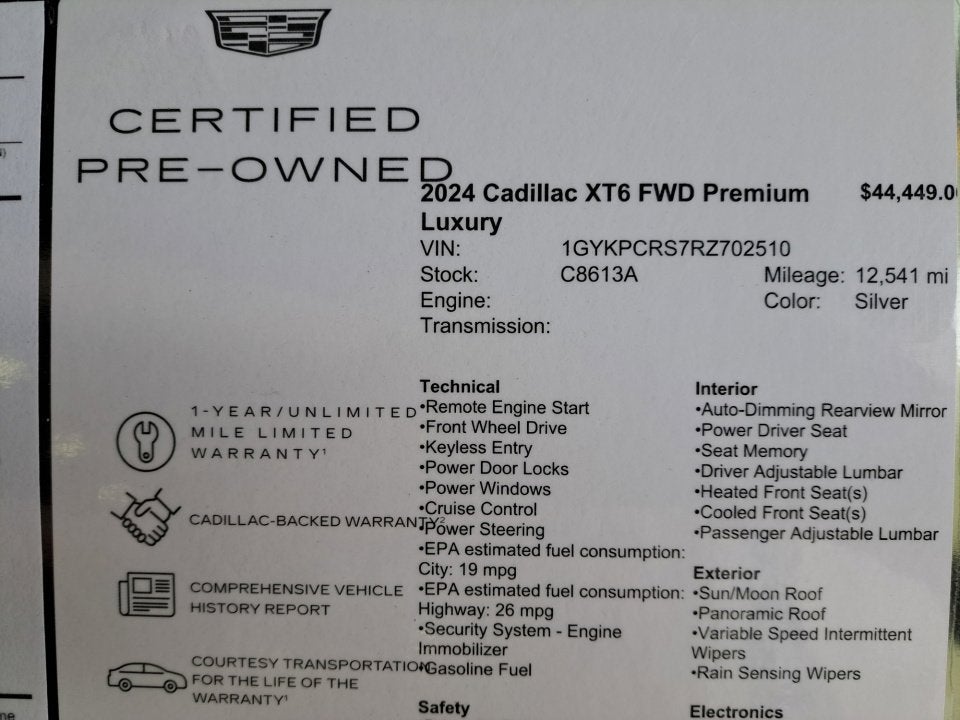 2024 Cadillac XT6 Premium Luxury