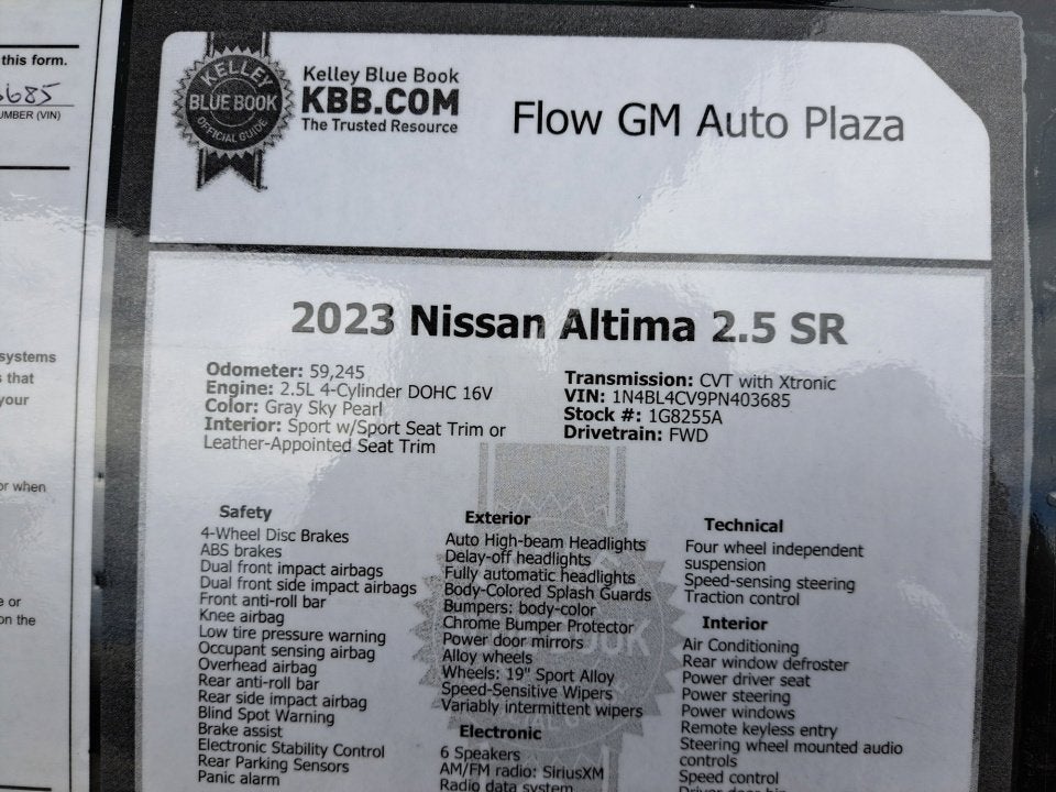 2023 Nissan Altima 2.5 SR