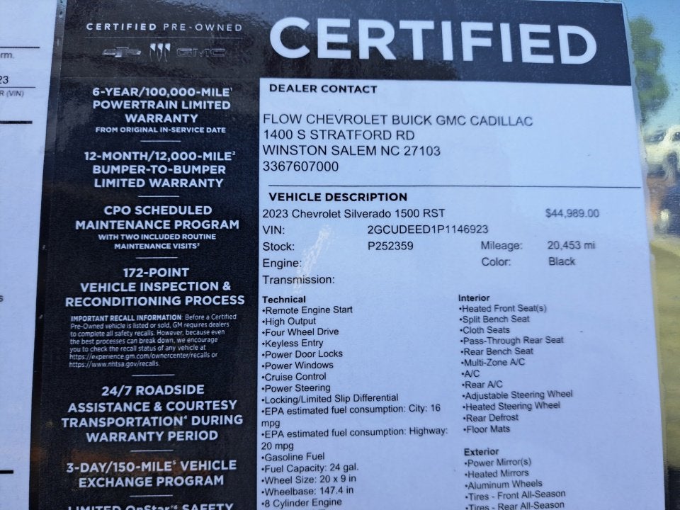 2023 Chevrolet Silverado 1500 RST