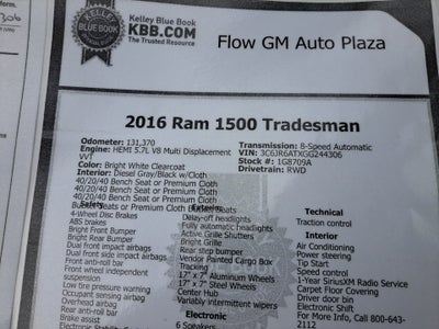 2016 RAM 1500 Tradesman