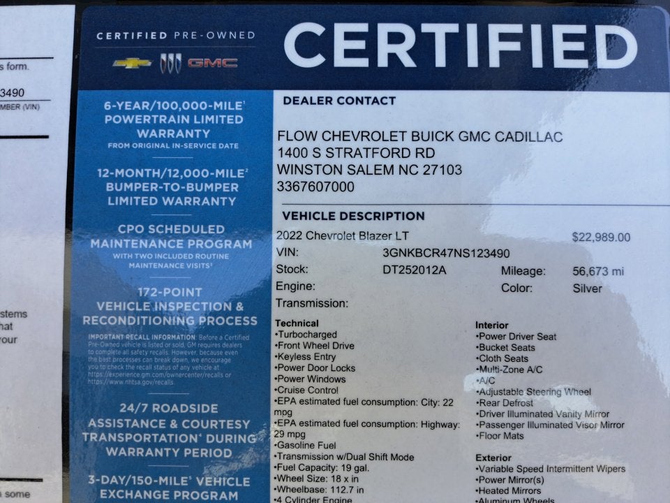 2022 Chevrolet Blazer 2LT