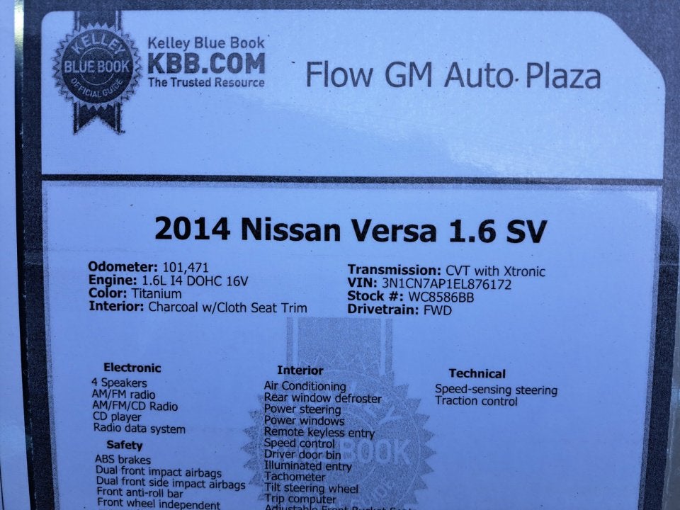2014 Nissan Versa SV