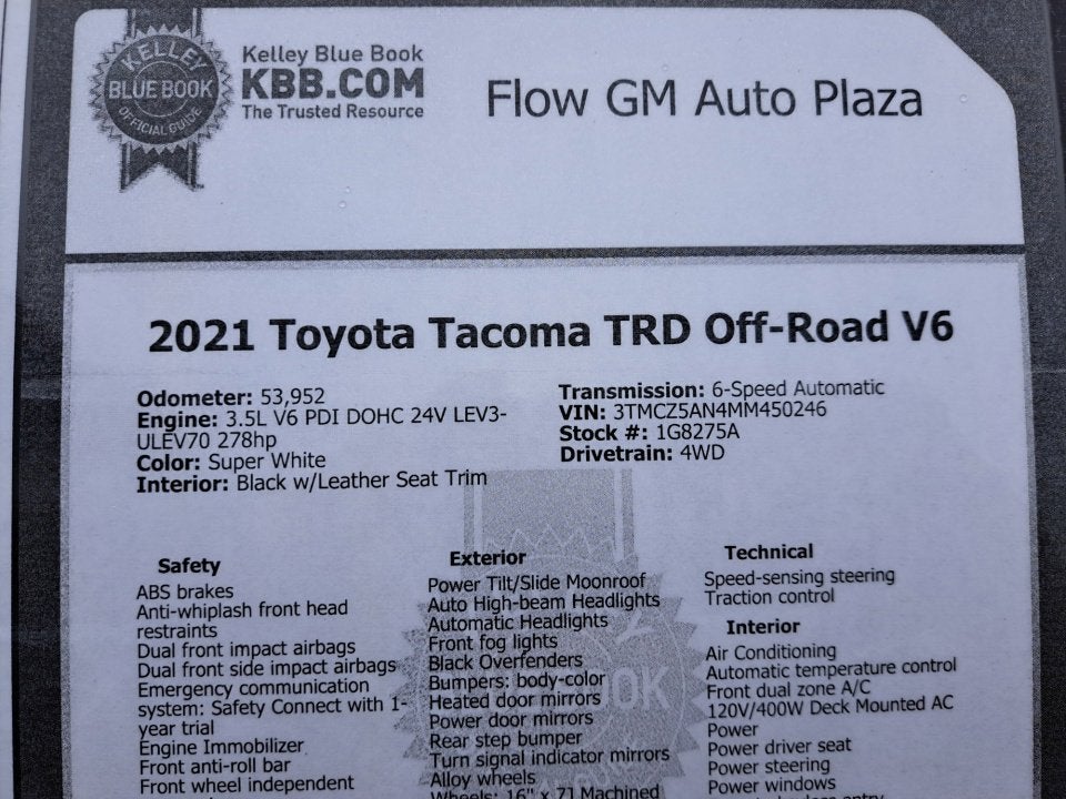 2021 Toyota Tacoma 4WD SR