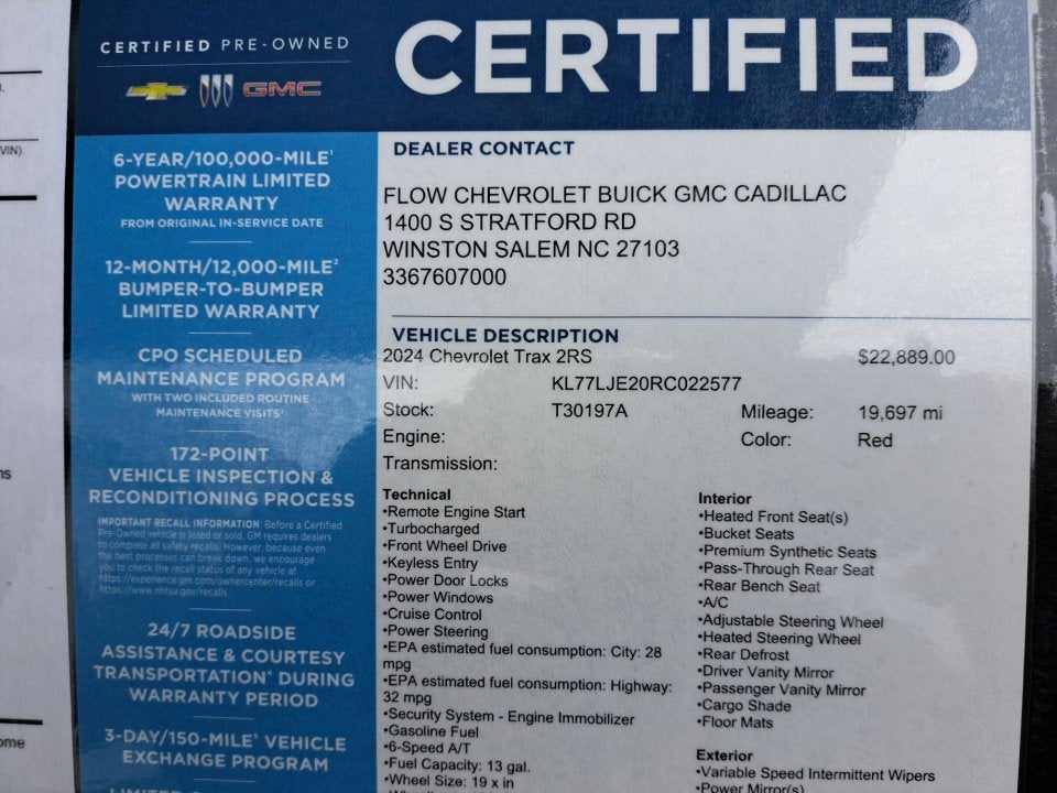 2024 Chevrolet Trax 2RS