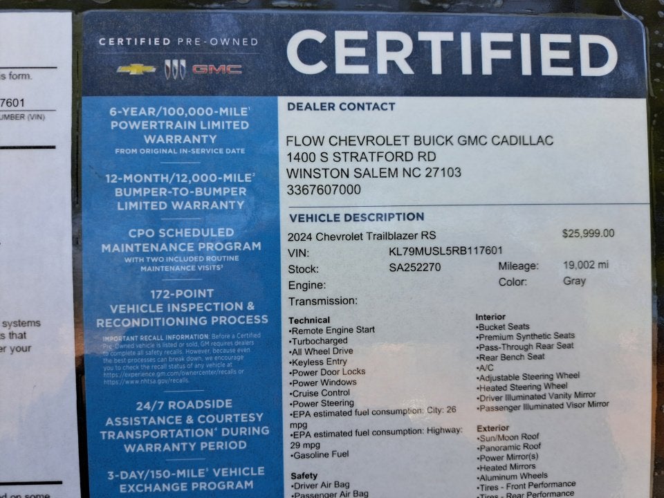 2024 Chevrolet Trailblazer RS