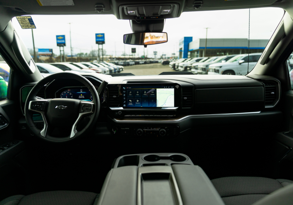 Interior of a new Chevy Silverado 1500